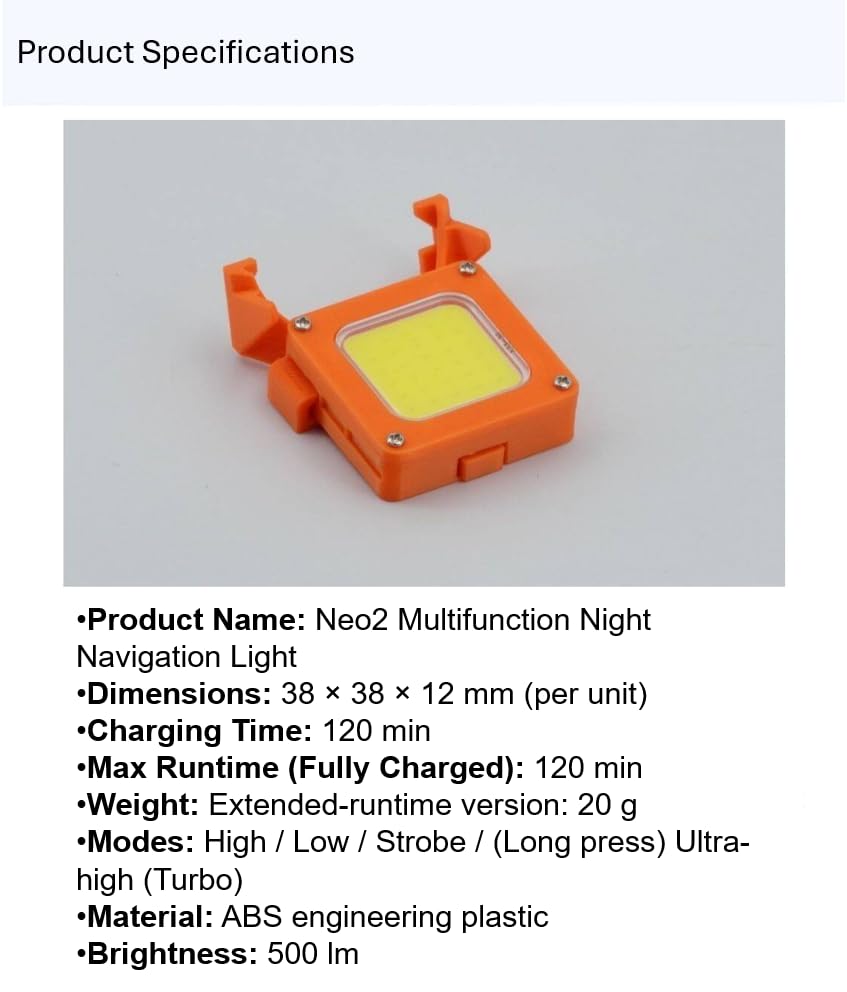 ILEI Night Lights Navigation Light for DJI Neo 2, Accessories, Multifunctional Auxiliary LED Light (Grey) - color: Gray