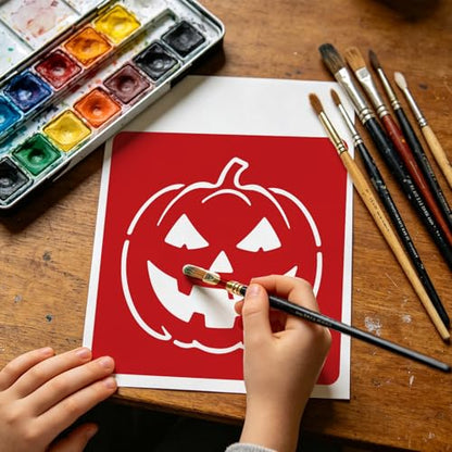 CUTHOLLOW 25 PCS Halloween Elements Painting Shape Stencils Sets - style: Halloween Elements