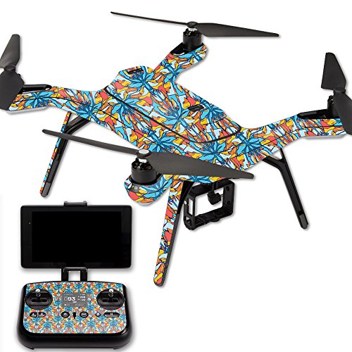 MightySkins Skin Compatible with 3DR Solo Drone Quadcopter wrap Cover Sticker Skins Sunset Flowers