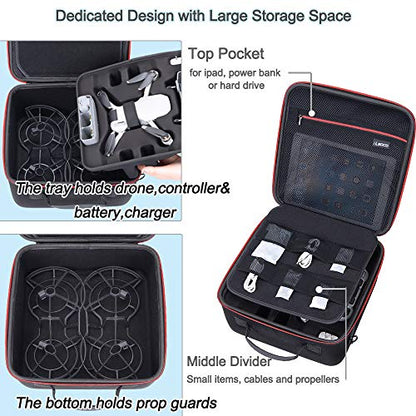 RLSOCO Travel Case for DJI Mini 4K/Mini 2/2 SE Fly More Combo - Fits Combo Accessories:Remote Controller,Batteries*3,Charging Hub,Propellers and Propeller Holder - color: Mini 4K Case