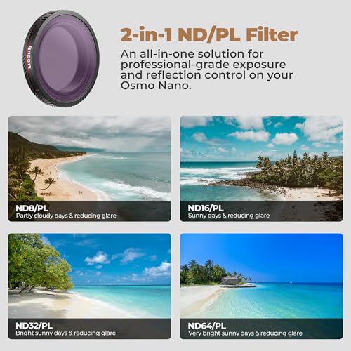 Freewell Bright Day ND/PL Filter Kit for DJI Osmo Nano - style: Bright Day Kit