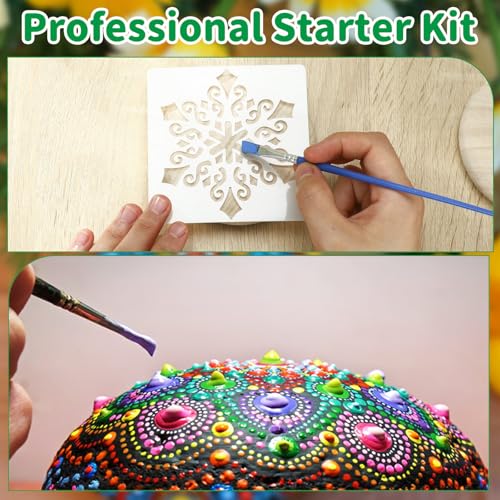 Weysat 44 Pcs Mandala Rock Painting Tools Mandala Dotting Kit DIY Crafts
