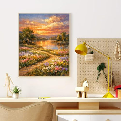 Dawnsphere Sunset Paint by Numbers Kit for Adults Without Frame 16x20 in - color: OP-US11