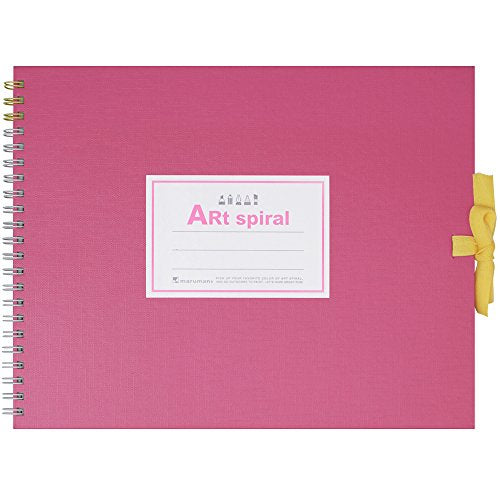 Maruman Art Spiral Sketch Book, F2, 7.76" x 10.24", 24 Sheets, Pink - color: Pink, size: F2 (7.76" x 10.24")