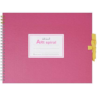 Maruman Art Spiral Sketch Book, F2, 7.76" x 10.24", 24 Sheets, Pink - color: Pink, size: F2 (7.76" x 10.24")