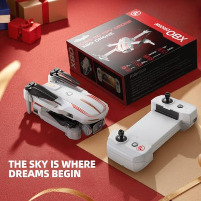 Pallton Drone with Camera for Adults and Beginners, Foldable RC Quadcopter - color: Phantom Grey