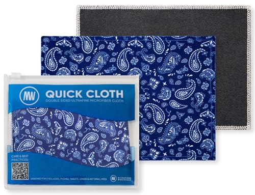 Microfiber Wholesale Quick Cloth Glasses Cleaning Cloths 5x7 Paisley Blue - color: Blue Paisley, size: 5"x7"