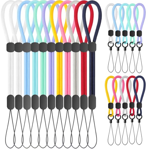 Wrist Strap Lanyard, Adjustable Phone Lanyards for Cell Phone, Camera, Flashlight, Keychain, ID Name Tag Badge - color: 20pcs-multicolor