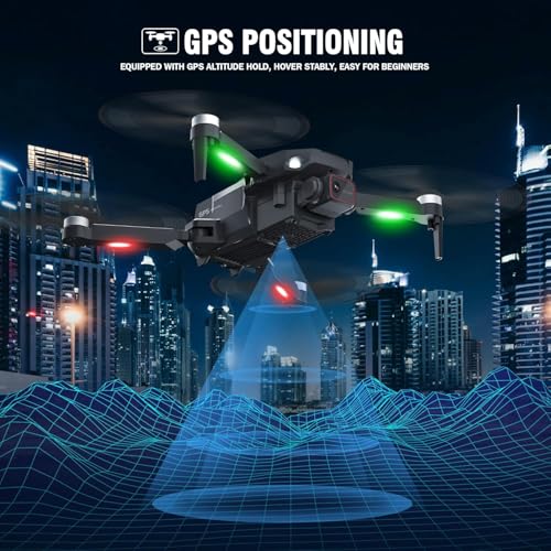 GPS Drone with Camera 4K for Adults,2PCS Batteries 60Mins Flight Time and Carrying Case,Gift for Men,Easy Fly Quadcopter for Beginners with Optical Flow Positioning