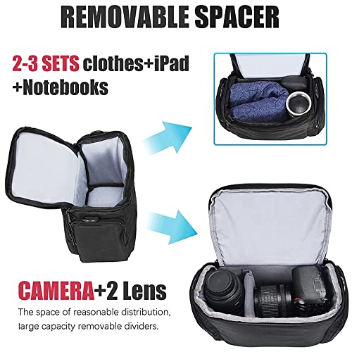 Cwatcun Camera Sling Bag Large, Crossbody DSLR Case for Canon/Nikon - size: 1.0 Large