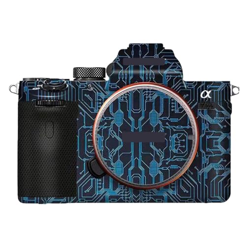 Anti-Scratch Camera Skin Wrap Sticker Coat Vinly Protective Film Body Protector Decals Cover for Sony A7II A7RII A7SII A7M2(Circuit Blue) - color: Circuit Blue