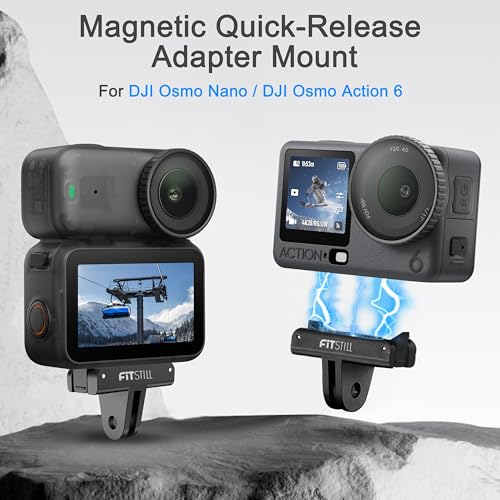 FiTSTILL Magnetic Quick Release Adapter for DJI OSMO Nano/OSMO Action 6 - size: DJI OSMO nano&Action 6