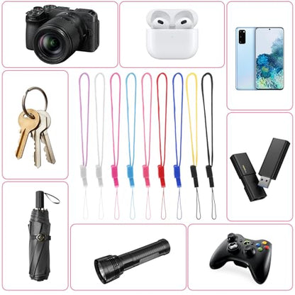 9 PCS Hand Wrist Strap, Adjustable Phone Lanyards for Wii Remote Strap Multi Purpose Wristbands Phone Straps Wristlet Wristband with Lock for Wii Remote Controller, MobilePhone, Mp3, Digital Camera