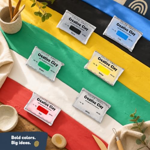 Color Swell Creative Clay Bulk Pack, 80 Packs of 1oz