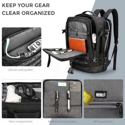 Swissdigital Design Camera Backpack with USB Charging Port, Travel Camera Case With RFID Pockets, Large Capacity Photography Backpack,Black | SD16489510-01