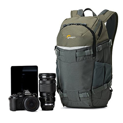 Lowepro LP37014-PWW, Flipside Trek BP 250 AW Backpack for Camera with ActiveZone Suspension System, Tablet Compartment, Grey/Dark Green - size: BP 250