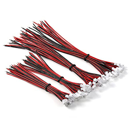 Chanzon 30Pairs Jst1.25mm 2Pin Micro Plug Connector with 10cm and 15cm Wire - size: 10cm & 15cm