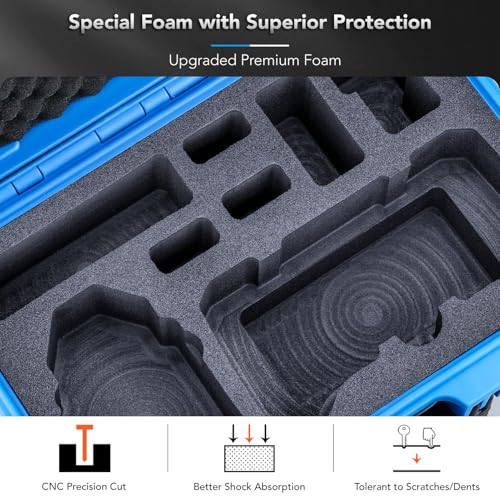 Lykus Titan AM100 Waterproof Hard Case for Potensic Atom 2/3-Axis/SE/LT - color: Blue
