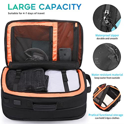 TANGCORLE Travel Backpack, 45L Carry On, Airline Approved - color: Black-b45