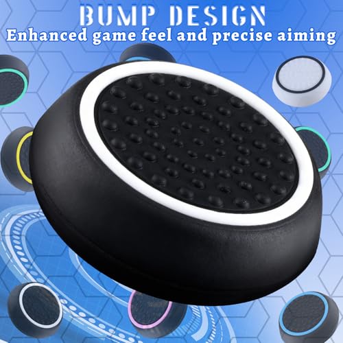 28 Pcs Controller Thumb Grips Set, Joystick Caps, Thumb Grip Cover Joystick Button Caps Controller Assist Silicone Accessories Replacement Parts