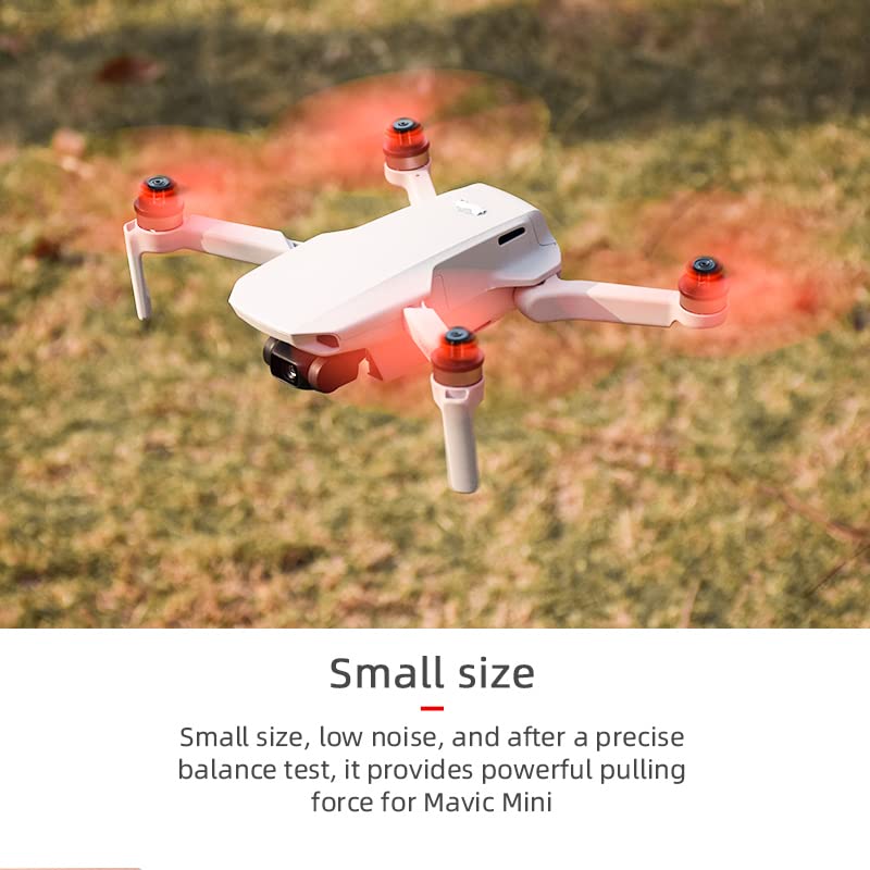 BTG Quick Release Three-Blade Propellers Blades Compatible with DJI Mavic Mini/Mini 2 / Mini 4K Drone (Red)