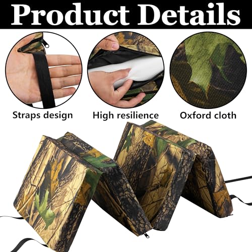 Two People Foldable Tree Stand Seat Cushion, Tree Ladder Replacement Seat - color: camouflage color