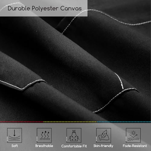 MEEDEN Painting Apron for Men Women: Adjustable Cross Back Waterproof - color: Black