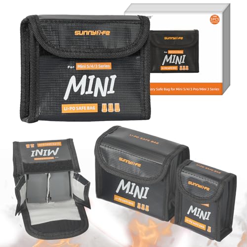 Battery Safe Bag for DJI Mini 5 Pro, Drone Accessories, Fire-proof Explosion-proof Battery Safe Pouch for Charging and Storage (Large(for 3pcs batteries)) - size: Large(for 3pcs batteries)