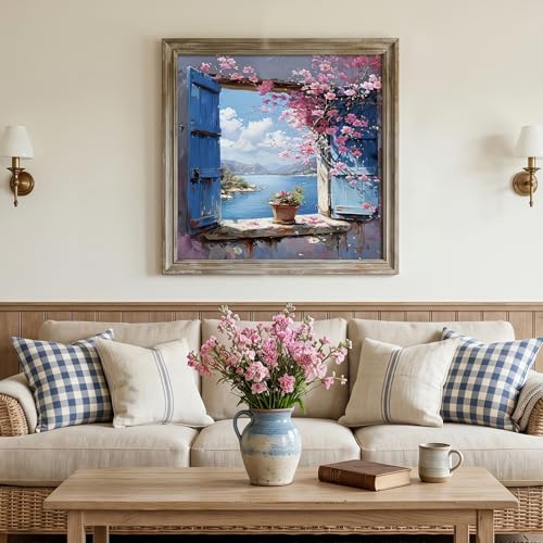 5D Blossom Window Diamond Art kits for Adults Beginners 13.7x 13.7 Inch - color: KM944-1