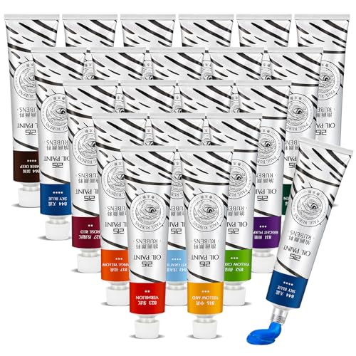 Paul Rubens Oil Paint, 20 Basic Colors*170 ml Large Professional Tubes - color: 20 colors*170ml-B