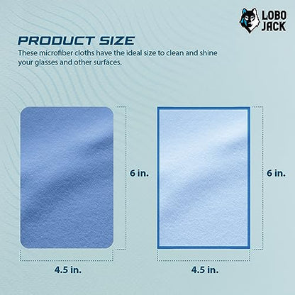 2 Steps Microfiber Cleaning Cloths: Clean and Polish | Cloth Cleaners for Eyeglasses, Camera Lenses, Cellphone and Tablet Screen (6 Pack)