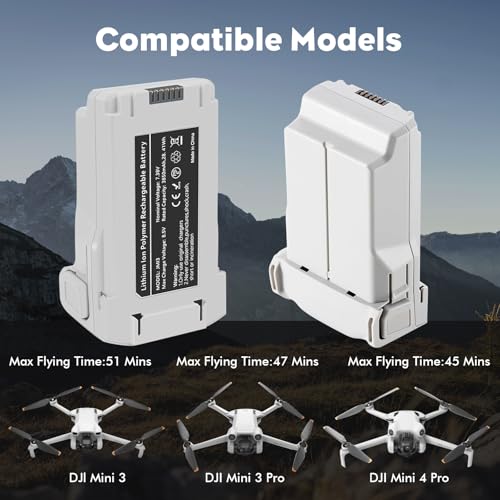Intelligent Flight Battery Plus for DJI Mini 4 Pro/ Mini3 Pro/Mini 3,3850mAh 47 Mins Flight Time Upgrade 2025 (Single Battery) - style: 1 PACK