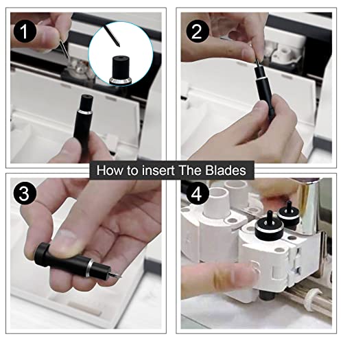 Hadwoer 10-Pack Premium Fine Point Blades Compatible with Explore/Maker - color: Black-10pcs Premium Fine Point Blades