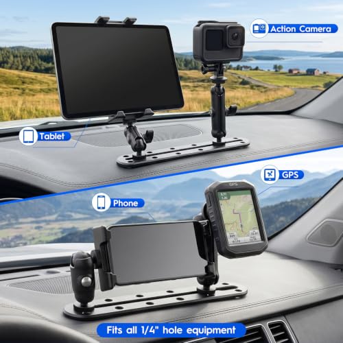 Tablet Truck Holder, Heavy Duty Drill Base Multi-Device Dash Platform Mount