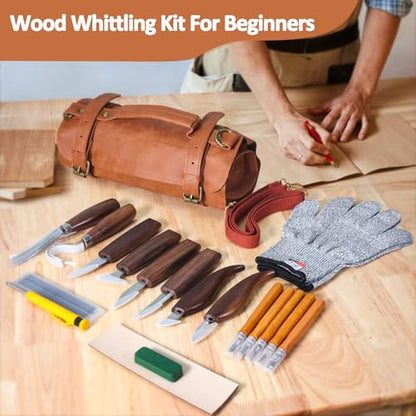 Wood Carving Kit,Whittling Kit,Wood Carving Tools,Carving Knife Set