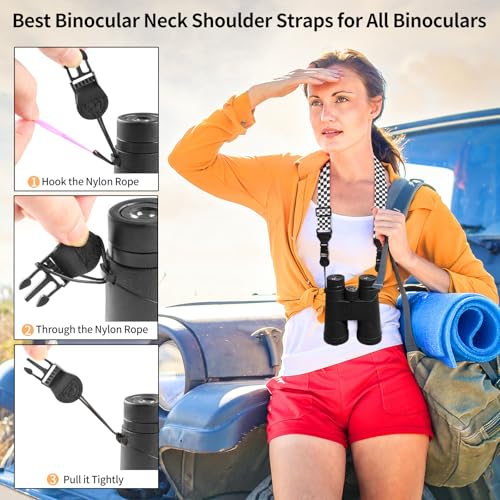 FIEIL 3 Pack Adjustable iPad Strap, Nylon Camera Strap, Comfortable Shoulder Strap for iPad Case, Cellphone Tablet, Camera, Laptop, Binocular, Luggage Bag(Black and White Checkered) - color: Black and White Checkered