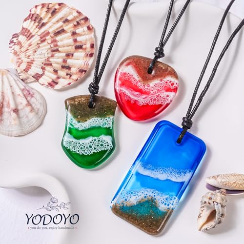 YODOYO 31-Cavity Flat Resin Molds with Holes for Keychains & Pendants