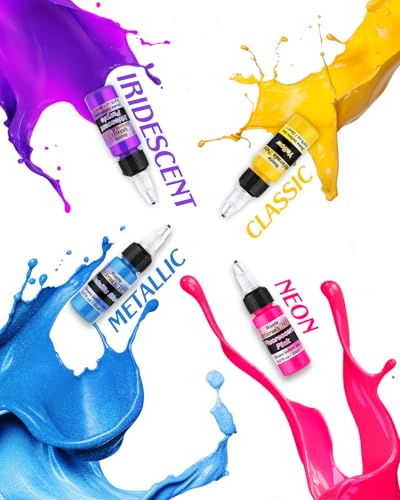 Roizefar Airbrush Paint, 44 Colors with 6 Thinner for Models & Crafts - color: 44 Colors with 6 Thinner