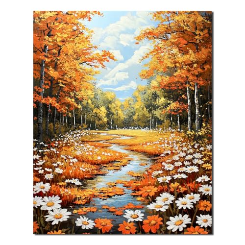 Landscape Paint by Numbers Kit for Adults 16x20 inch (without Frame) - color: MT23104-US
