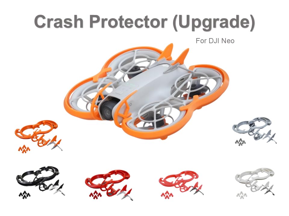 Neo Drone Protection Accessories Kit for Neo, Propeller Guards, Gimbal Bumper, Tail Wing and Landing Gear (Upgrade Version) (Grey) - color: Grey