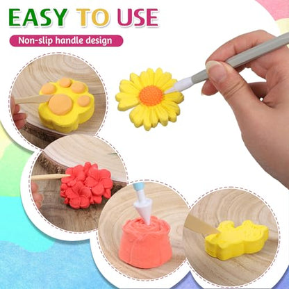 19 Pcs Modeling Clay Tools Sculpting, Air Dry Polymer Clay Tools Kit, Plastic Sculpting Double-Head Ultralight Tool for Pottery Modeling Shaping Cake Decoration Beginner