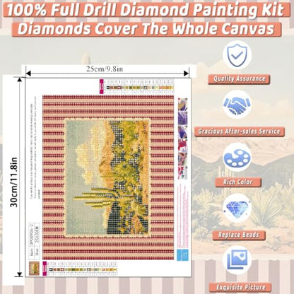 3 Pack Cactus Diamond Art Kits for Adults Diamond Painting Kit for Beginner - color: DP04906