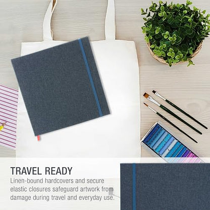U.S. Art Supply 8.5" x 8.5" Watercolor Book (2 Pack, 76 Sheets Each) - size: 8.5-x-8.5-inch