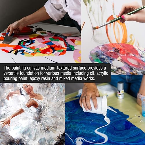 U.S. Art Supply Stretched Canvas for Painting 24" x 36" 2-3/8" Extra Deep - size: 24" x 36"