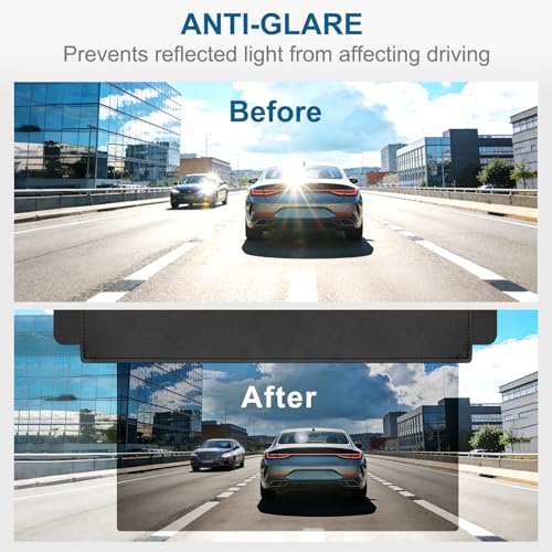 Veharvim Sun Visor Extender for Car (Polarized, UV400, PC Lens, 2 Side Sunshade), Car Visor Extender Sun Blocker, Visor Extender Attachment, Anti-Glare for Safe Driving