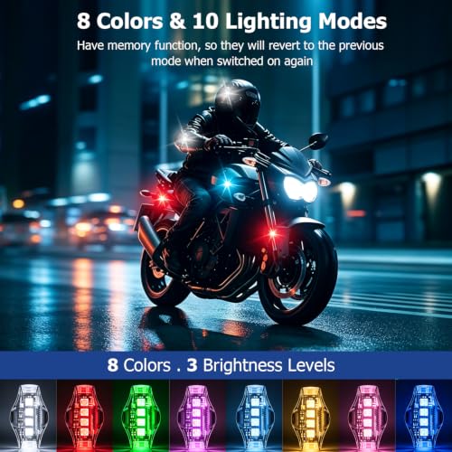 6PCS Wireless LED Strobe Lights High Bright Anti Collision Warning Light - size: 6-in-1