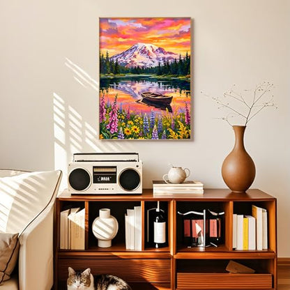 Diamond Art Kits for Adults, Sunset Diamond Painting Kit, 12 x 16 Inch - color: CYDP1P05