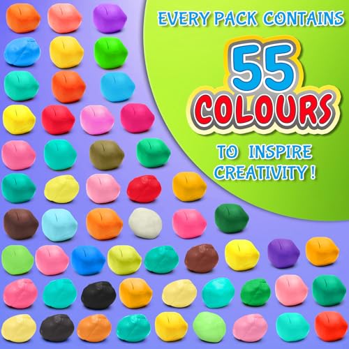 Modeling Clay Kit, 55 Colors Air Dry Clay - color: 55 Colors