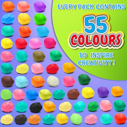 Modeling Clay Kit, 55 Colors Air Dry Clay - color: 55 Colors