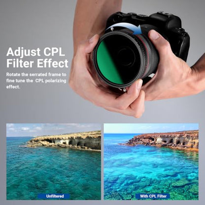 NEEWER 2 in 1 82mm Variable ND Filter (ND2-ND32) & CPL Filter - size: 82mm